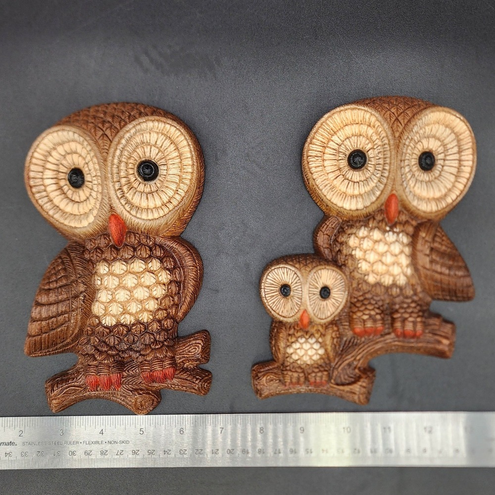 Vintage Foam Craft 1981 Brown Owl Wall Hanging Set Foam Retro MCM Cottagecore - Picture 3 of 11